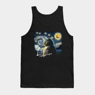 Impressionism Cat Tank Top